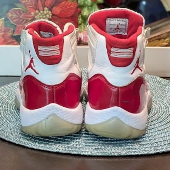 W14 AIR JORDAN 11 Retro "Cherry/Varsity Red" Sneakers - Picture 5 of 9